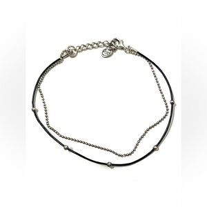 SILPADA 925 Sterling Silver Ball and Leather Bracelet B2700